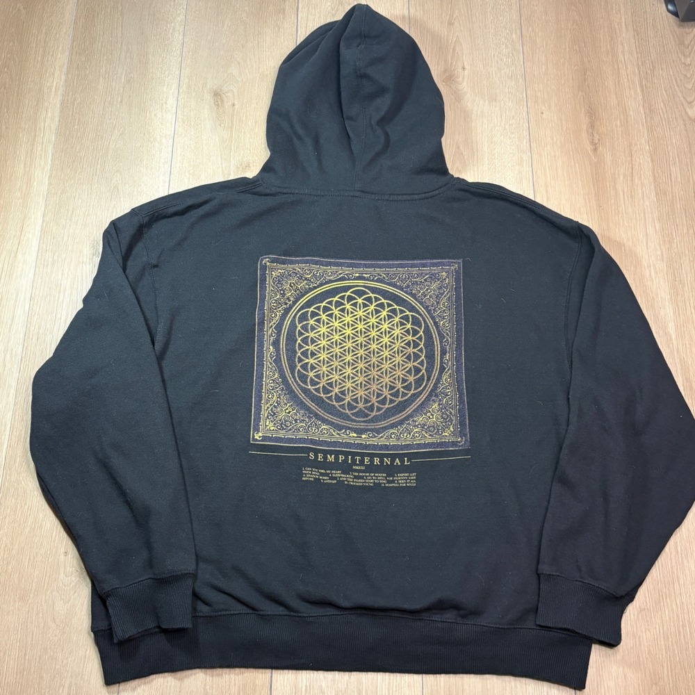 Bring Me The Horizon Sempiternal Album Art Hoodie Black Gold Mens 2XL Sweatshirt